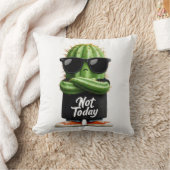 Coussin Cactus "Pas aujourd'hui" avec lunettes de soleil e (Couverture)