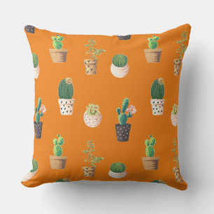 Coussin Cactus Succulents à Dessrt Vert dans les pots
