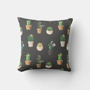 Coussin Cactus Succulents à Dessrt Vert dans les pots