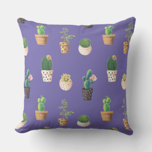 Coussin Cactus Succulents à Dessrt Vert dans les pots