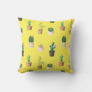 Coussin Cactus Succulents à Dessrt Vert dans les pots