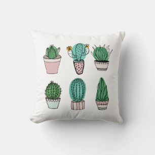 Coussin Cactus succulents pots plante