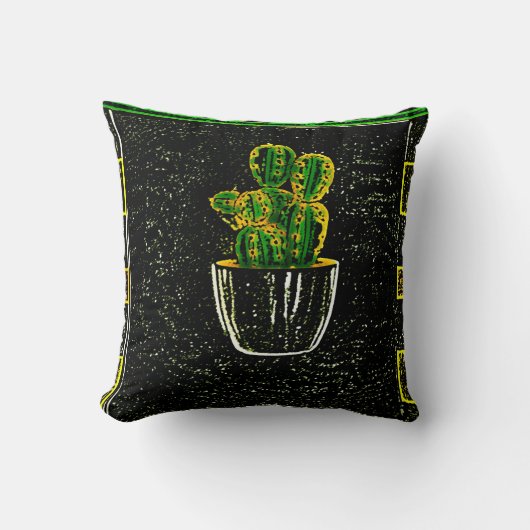 Coussin Cactus tirés (Recto)