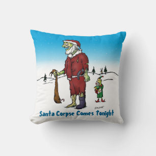 Coussin Cadavre de Père Noël Dessin Animé Drôle de Zombie