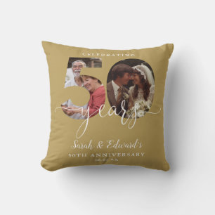 Coussin Cadeau 50e Anniversaire de Mariage 2 Photos