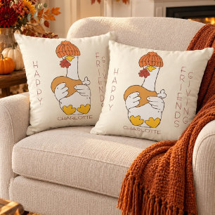 Coussin Cadeau amusant et mignon de Friendsgiving