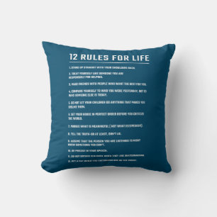 Coussin Cadeau Anniversaire 12 Règles pour la vie
