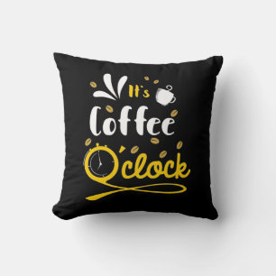 Coussin Cadeau Anniversaire C'Est Café Horloge
