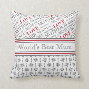 Coussin Cadeau britannique du jour de mère de la meilleur