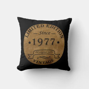 Coussin Cadeau d'anniversaire de 1977 millésime