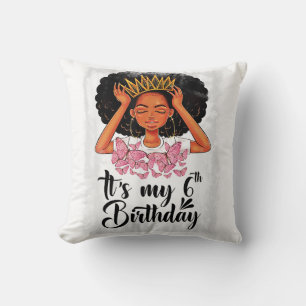 Coussin Cadeau d'anniversaire de 6 ans pour les filles Ado