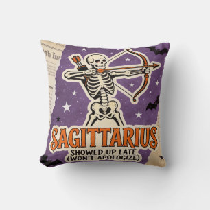 Coussin Cadeau d'anniversaire de Halloween Zodiaque Sagitt