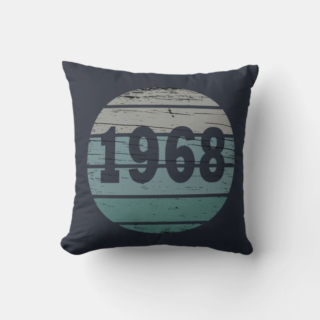 Coussin Cadeau d'anniversaire de naissance en 1968 (Recto)