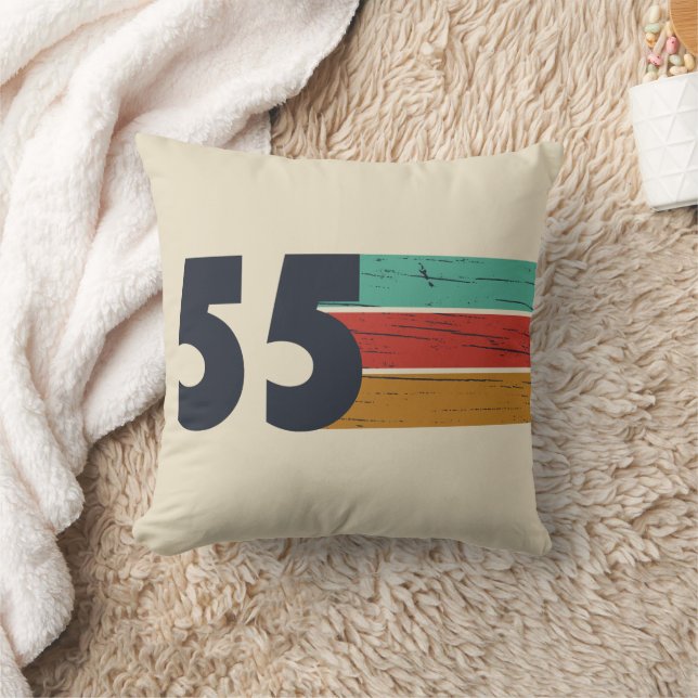 Coussin Cadeau d'anniversaire de naissance vintage 1955 (Couverture)