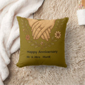 Coussin Cadeau d'anniversaire pour couple boho (Couverture)