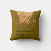 Coussin Cadeau d'anniversaire pour couple boho (Recto)