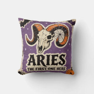 Coussin Cadeau d'anniversaire squelette du zodiaque Hallow