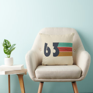 Coussin cadeau d'anniversaire vintage né en 1963