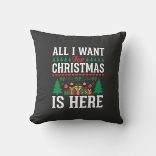 Coussin Cadeau d'arbre de Noël Christmas Is Here