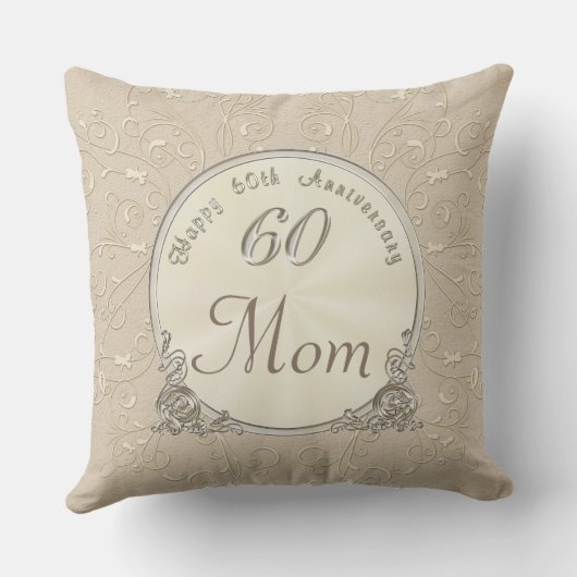 Coussin Cadeau de 60ièm anniversaire fait sur commande (Verso)