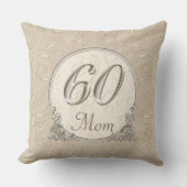 Coussin Cadeau de 60ièm anniversaire fait sur commande (Recto)