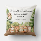 Coussin Cadeau de bébé bois champêtre (Recto)