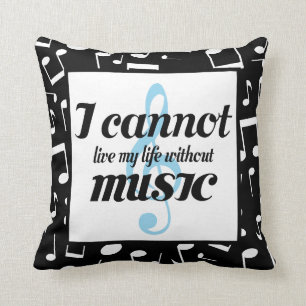 Coussin Cadeau de carreau de musicien d'intoxiqué de