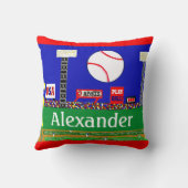 Coussin Cadeau de carreau personnalisé par base-ball (Verso)