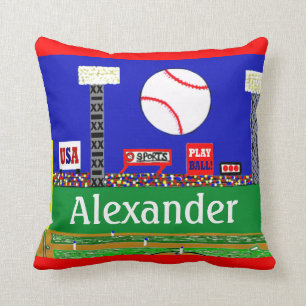 Coussin Cadeau de carreau personnalisé par base-ball