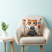 Coussin 🐱🌸 Cadeau de décoration de chat floral mignon ✨ (Chaise)