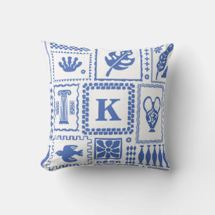 Coussin Cadeau de Décoration de Maison Monogramme Abstrait