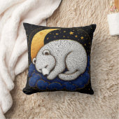 Coussin ☁️🐻 Cadeau de décoration en peluche nuage ours bl (Couverture)