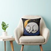 Coussin ☁️🐻 Cadeau de décoration en peluche nuage ours bl (Chaise)