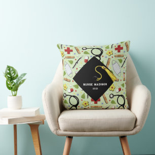 Coussin Cadeau de diplôme d'infirmière