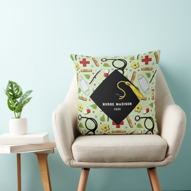 Coussin Cadeau de diplôme d'infirmière (Chaise)