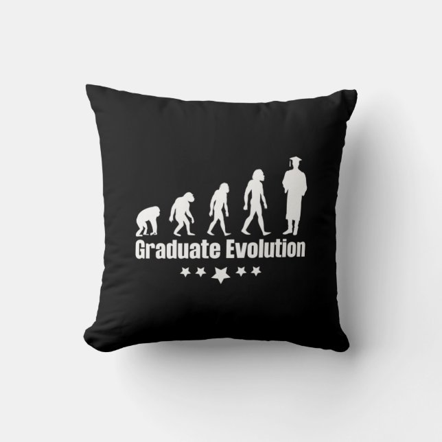 Coussin Cadeau de diplôme | Évolution des diplômés (Recto)