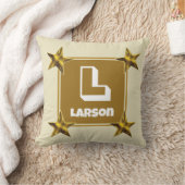 Coussin Cadeau de famille avec initiale de monogramme étoi (Couverture)