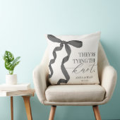 Coussin Cadeau de Fête de Fiançailles Black Bow Tying the (Chaise)