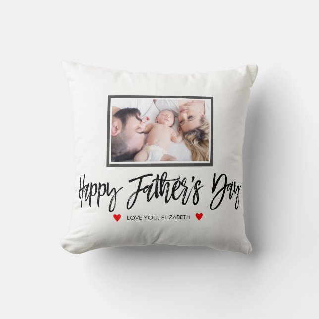 Coussin Cadeau de Fête des pères personnalisé pour papa Ph (Recto)