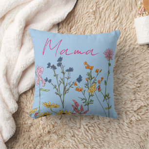 Coussin Cadeau de fleurs sauvages maman