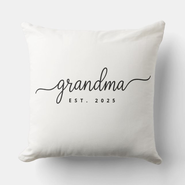 Coussin Cadeau de future grand-mère Estimé 20XX (Recto)