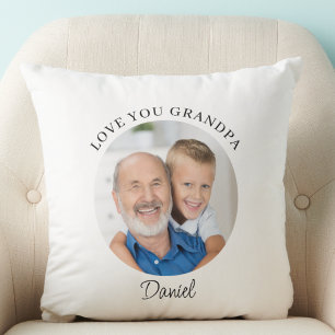 Coussin Cadeau de grand-père d'amour de photo moderne