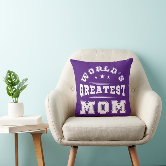 Coussin Cadeau de la fête des mères Typographie de la plus (Chaise)