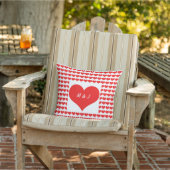 Coussin Cadeau de la Saint-Valentin avec monogramme et mot (Chaise)