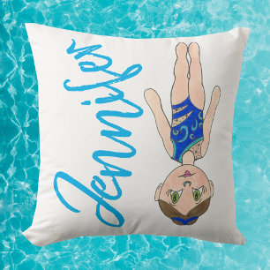Coussin Cadeau de l'entraîneur de natation synchronisé Syn