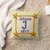 Coussin Cadeau de mariage avec initiale de monogramme en é (Couverture)