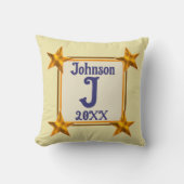 Coussin Cadeau de mariage avec initiale de monogramme en é (Recto)