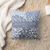 Coussin Cadeau de mariage Chrysanthème (Bleu Stonewash) (Couverture)