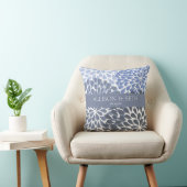 Coussin Cadeau de mariage Chrysanthème (Bleu Stonewash) (Chaise)