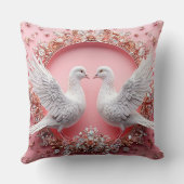 Coussin Cadeau de mariage Colombes de mariage (Verso)